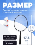 Набор для бадминтона ONLYTOP: 2 ракетки, 2 волана, МИКС - Фото 2