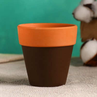 Горшок для цветов «Трапеция» керамический, 250 мл, 8×8×8 см, терракот