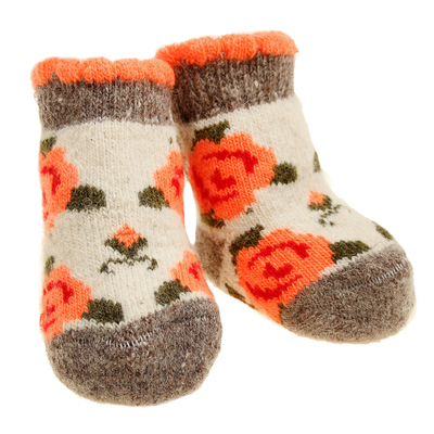 Носки детские шерстяные "Пион", цвет белый, размер 14