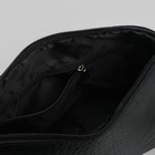 Сумка женская, отдел на молнии, наружный карман, длинный ремень, кайман/шик, цвет чёрный - Фото 5