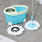 Швабра с отжимом и ведро с металлической центрифугой, 16 л, запасная насадка, цвет МИКС - Фото 2