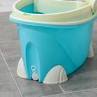 Швабра с отжимом и ведро с металлической центрифугой, 16 л, запасная насадка, цвет МИКС - Фото 4