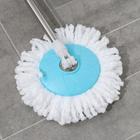 Швабра с отжимом и ведро с металлической центрифугой, 16 л, запасная насадка, цвет МИКС - Фото 6