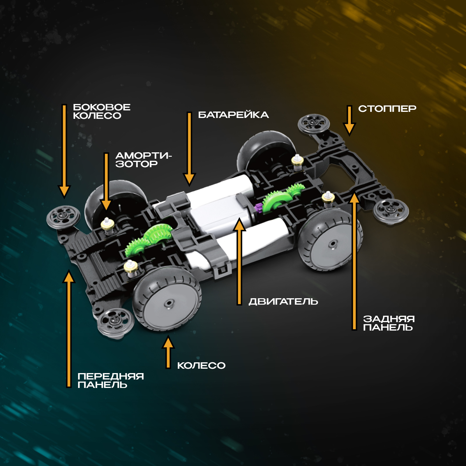 Электронный конструктор «Безумные гонки», 4WD, световые эффекты (3102427) -  Купить по цене от 440.00 руб. | Интернет магазин SIMA-LAND.RU