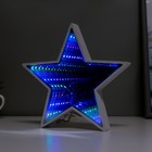 Ночник "Звезда с эффектом бесконечности" 25хLED от USB белый 2,7х18х17 см - Фото 1