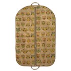 Чехол для одежды с молнией «Сова», 90×60 см, цвет бежевый - Фото 1