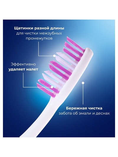 Зубная щётка Rendall Classic, средней жёсткости, микс, 1 шт.