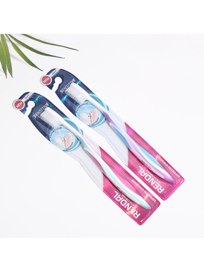Зубная щётка Rendall Sensitive, мягкая, микс, 1 шт.