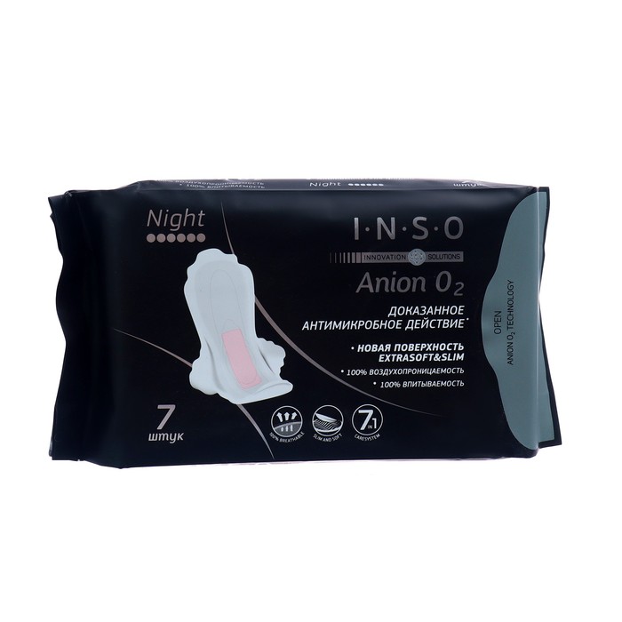 

Прокладки гигиенические Inso Anion O2 Night, 7 шт.