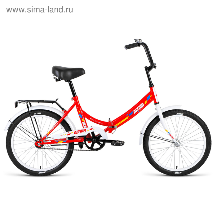 Велосипед 20" Altair City 20, 2018, цвет красный/белый, размер 14"