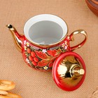 Набор посуды «Рябина», 3 предмета: самовар 3 л, заварочный чайник 0.7 л, поднос - Фото 12