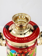 Набор посуды «Рябина», 3 предмета: самовар 3 л, заварочный чайник 0.7 л, поднос - Фото 6