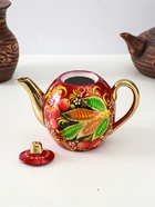 Набор посуды «Рябина», 3 предмета: самовар 3 л, заварочный чайник 0.7 л, поднос - Фото 10