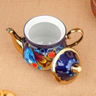 Набор посуды «Птица на синем», 3 предмета: самовар 3 л, заварочный чайник 0.7 л, поднос - Фото 12