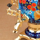 Набор посуды «Птица на синем», 3 предмета: самовар 3 л, заварочный чайник 0.7 л, поднос - Фото 10