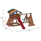 Игровой набор для детской площадки (детский домик с песочницей, тентом, горкой, качелями) - Фото 2