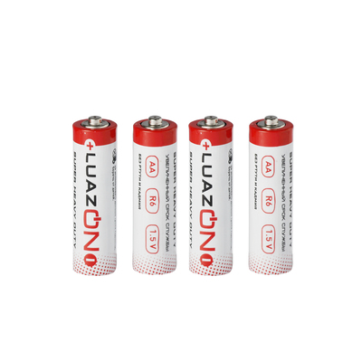Батарейка солевая LuazON Super Heavy Duty, AA, R6, спайка, 4 шт