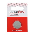 Батарейка литиевая LuazON, CR2025, 3V, блистер, 1 шт - Фото 1
