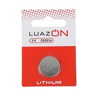 Батарейка литиевая LuazON, CR2016, 3V, блистер, 1 шт - фото 321261145