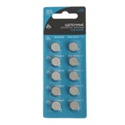 Батарейка алкалиновая (щелочная) Luazon, LR44, AG13, блистер, 10 штук - Фото 4