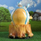 Садовая фигура "Колобок на пеньке" 43х34х31см  микс - Фото 3