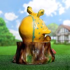 Садовая фигура "Колобок на пеньке" 43х34х31см  микс - Фото 6