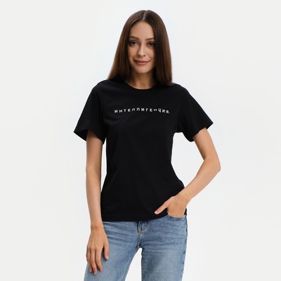 Футболка женская KAFTAN "Интеллигенция", черный, р-р 44-46