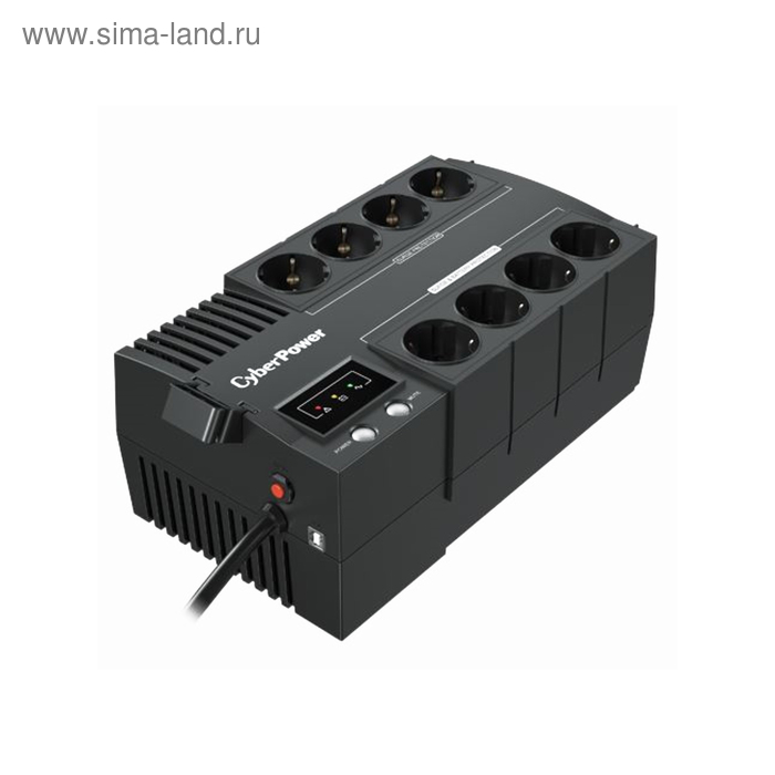 Источник бесперебойного питания CyberPower BS850E NEW, 850VA/480W USB (4+4 EURO), черный - Фото 1