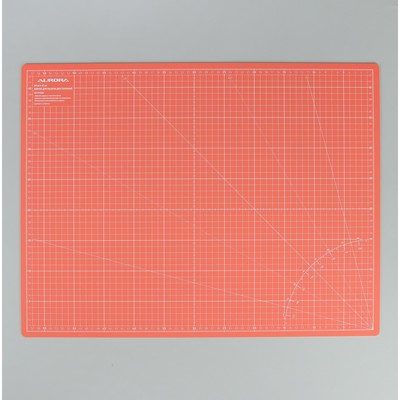 Мат для резки, двусторонний, 60 × 45 см, А2, цвет оранжевый, AU-A2