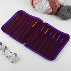 Набор крючков для вязания, d = 2-8 мм, 14,5 см, 12 шт, цвет разноцветный - фото 8397777