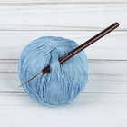 Крючок для вязания, d = 1 мм, 14 см, цвет коричневый - Фото 1