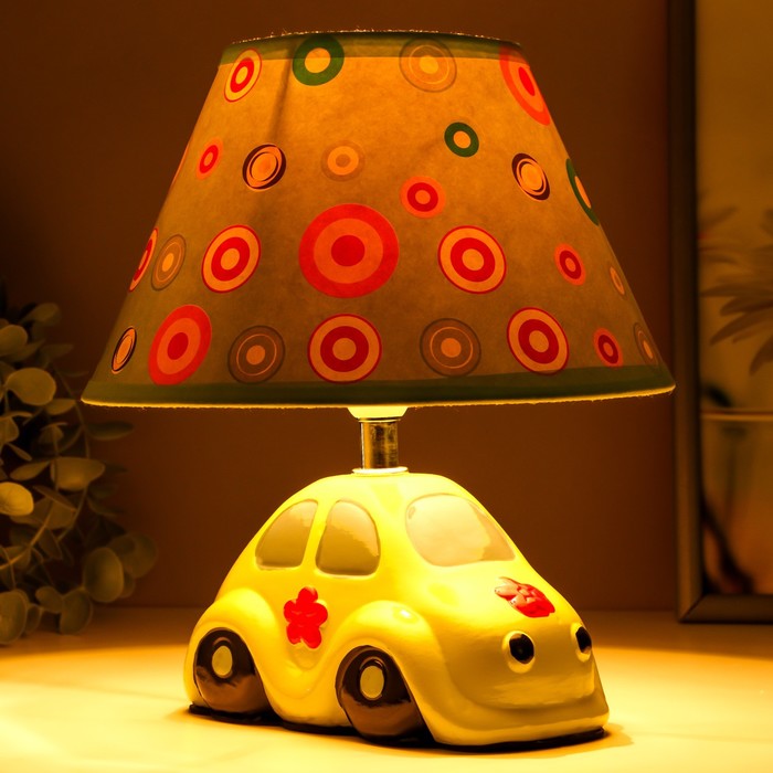 Настольная лампа "Машинка" 1х40Вт E14 зеленый 20х20х22см. - фото 1905485215