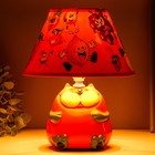Настольная лампа "Кот" 1хE14 40Вт оранжевый 20х20х25см. - Фото 3