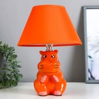 Настольная лампа "Бегемот" 1х40Вт E14 оранжевый 20х20х28см. - фото 8695244