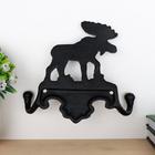 Настенные крючки декоративные «Лось», чугун, 15×16×3.5 см - Фото 3