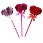 Ручка «Сердечки», с пайетками, синие чернила, МИКС - Фото 3