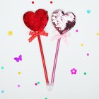 Ручка «Сердечки», с пайетками, синие чернила, МИКС - Фото 5