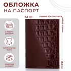 Обложка для паспорта, цвет бордовый - фото 1778814