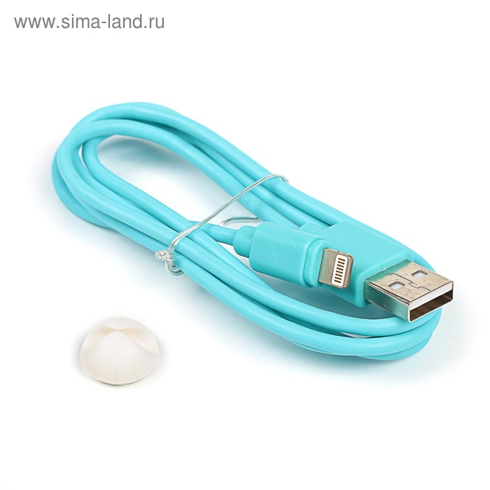 Кабель GAL, Lightning - USB, 1 А, 1 метр, синий - Фото 1
