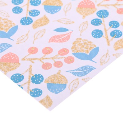 Бумага для скрапбукинга с глиттером «Дары леса», 20 × 20 см, 180 г/м