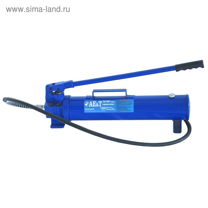 Гидравлический насос AE&T T03150P, ручной, 150 т, 630 бар, 3/8", 2 л, шланг 1200 мм - Фото 1