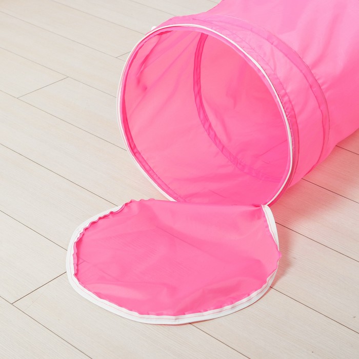Игровой тоннель для детей «Кот», цвет розовый - фото 1883378882