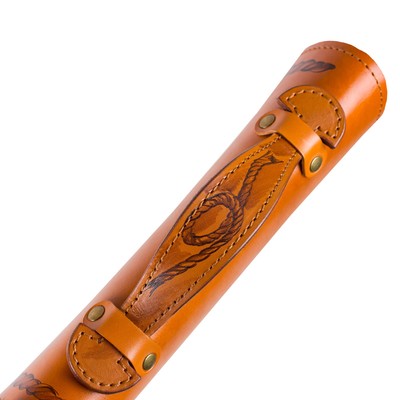 Шампуры подарочные 6 шт. в колчане из натуральной кожи