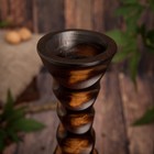 Ваза из мангового дерева "Разрезы" 40х10,5х10,5 см - Фото 3