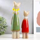 Набор фигурок керамика «Две кошечки с рыбкой», 2 шт. - Фото 3