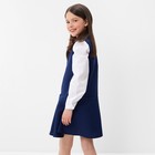 Школьный сарафан для девочки, цвет синий, рост 128 см (32) - Фото 3