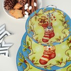 Блюдо 3-х ярусное Доляна «Новогодний носок», 25×33 см - Фото 2