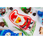 Блюдо стеклянное сервировочное Доляна «Санта Клаус», 24,2×15,5 см - Фото 5