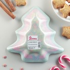 Блюдо стеклянное сервировочное Доляна «Ёлочка», 18×18 см - Фото 3