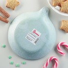 Блюдо стеклянное сервировочное Доляна «Ёлочная игрушка. Олени», 18×15,5 см - Фото 3